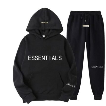 essentials tracksuit black