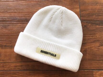 Essentials White Beanie